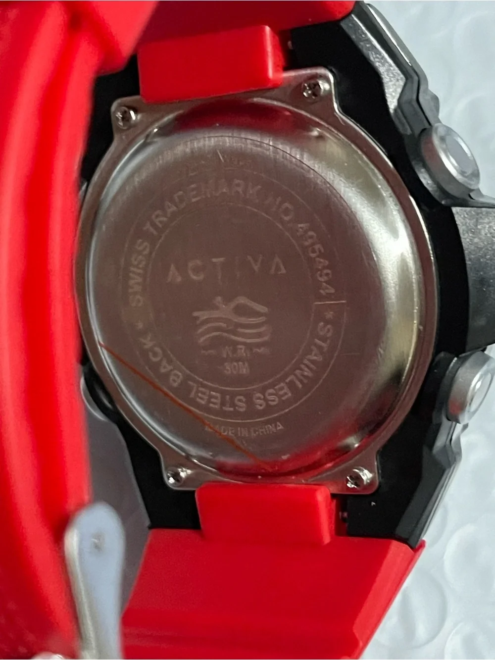 Activa X Invicta Analog & Digital Men's Watch - 55mm, Red & Black